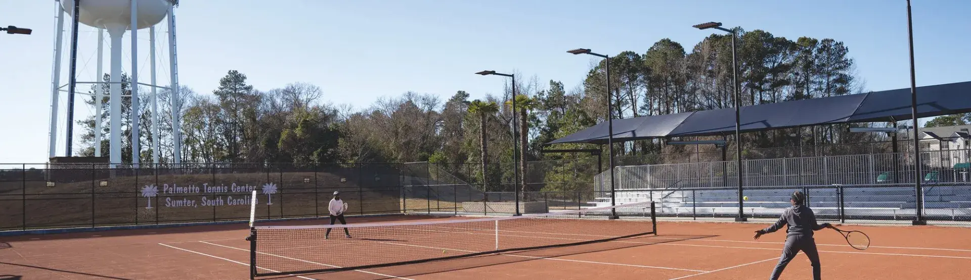 players on clay court