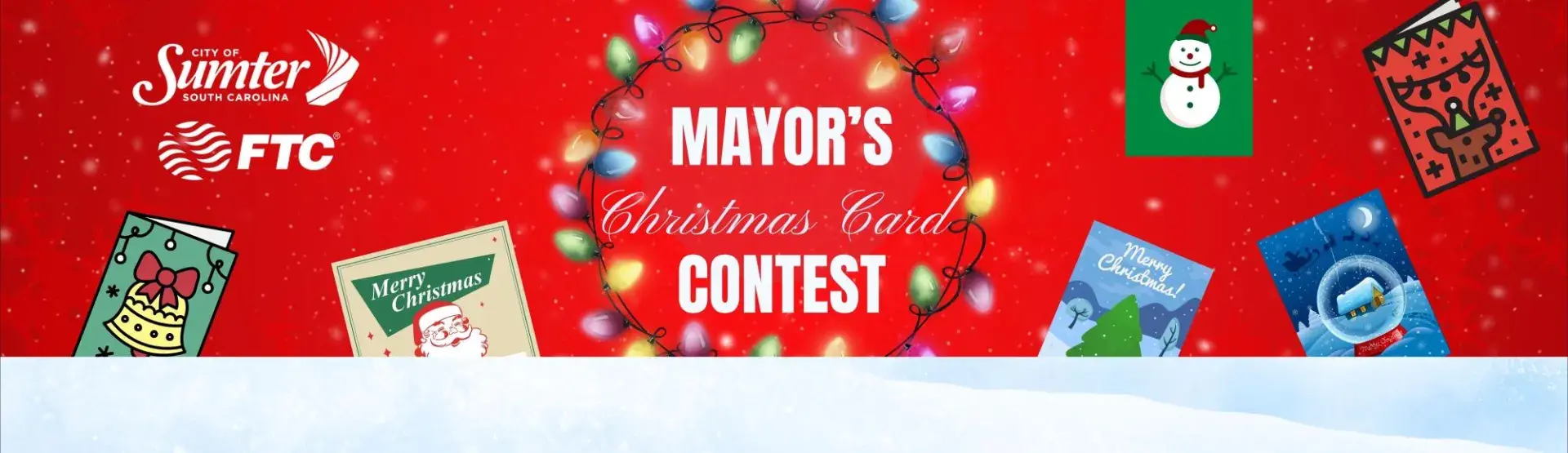 mayor's christmas card contest graphic