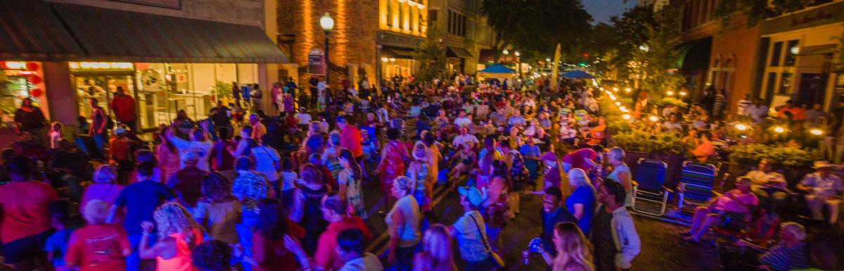 Music and dancing on Main Street in downtown Sumter