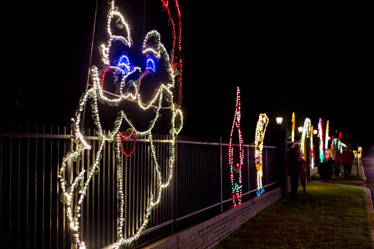 Santa Made Out of Lights