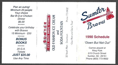 1990 Sumter Braves Season Schedule