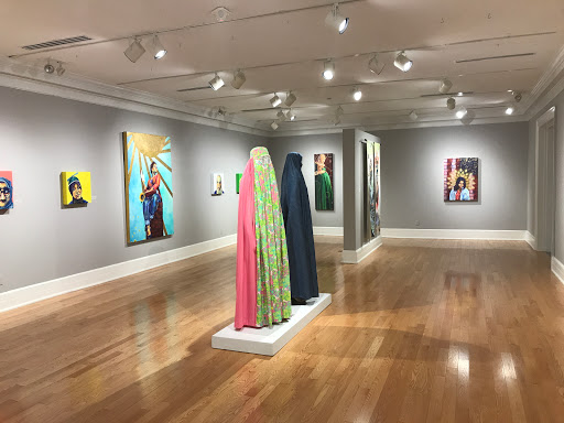 Paintings and sculptural art displayed at Sumter County Gallery of Art