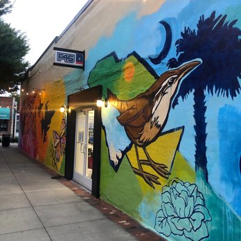 Photo of building mural featuring South Carolina's State Bird.