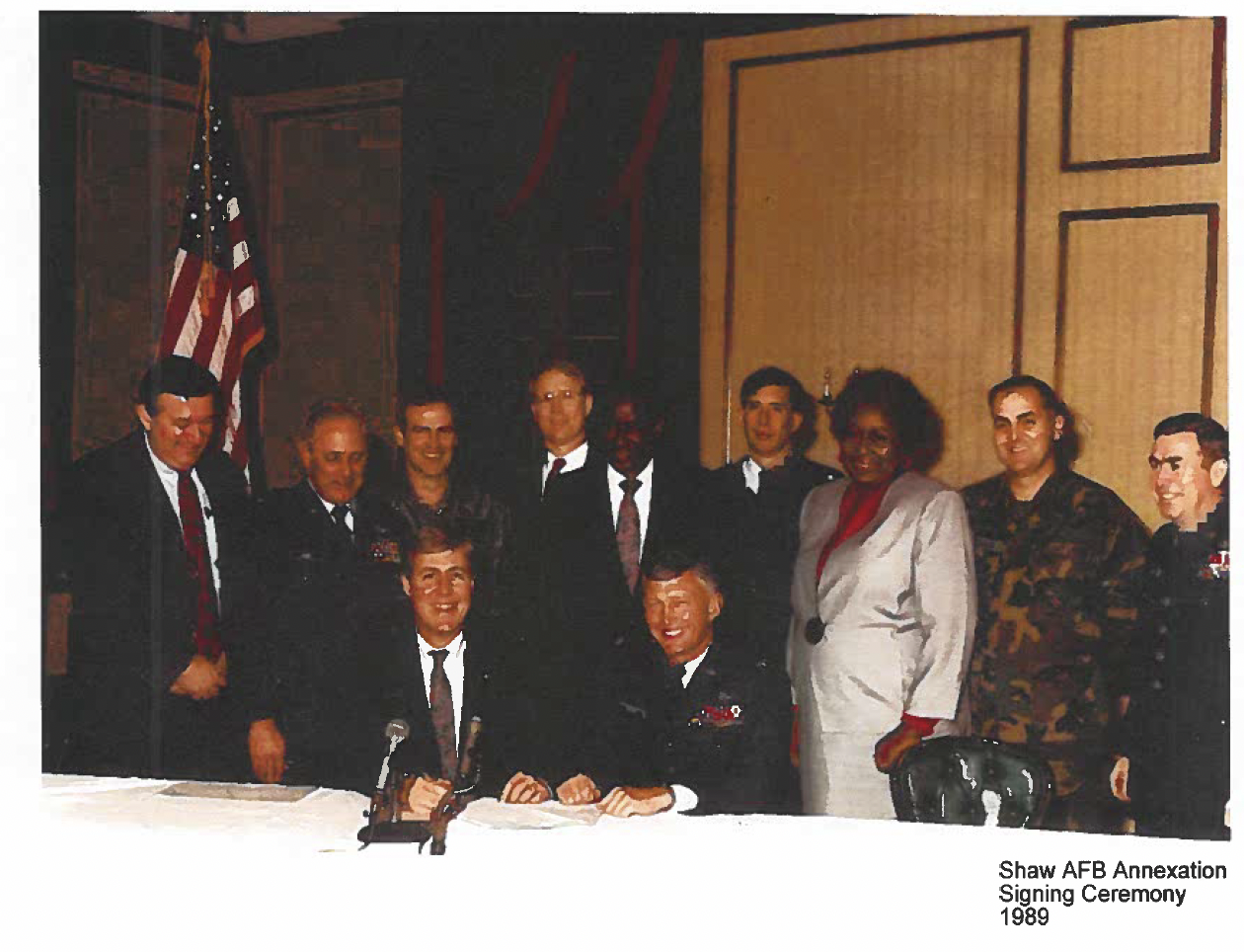 Shaw Air Force Base Annexation Signing Ceremony in 1989