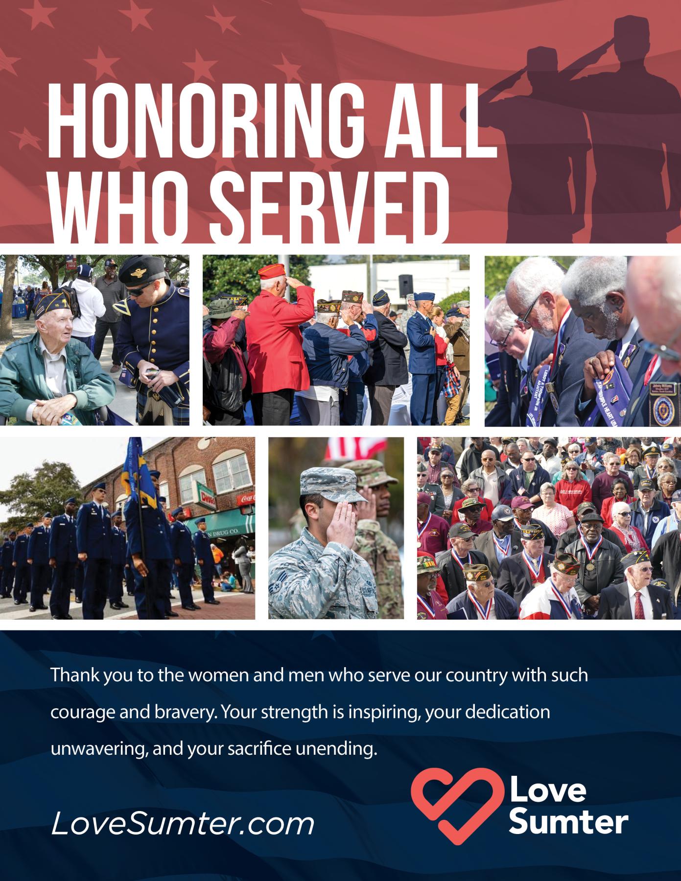 honoring all who served flyer