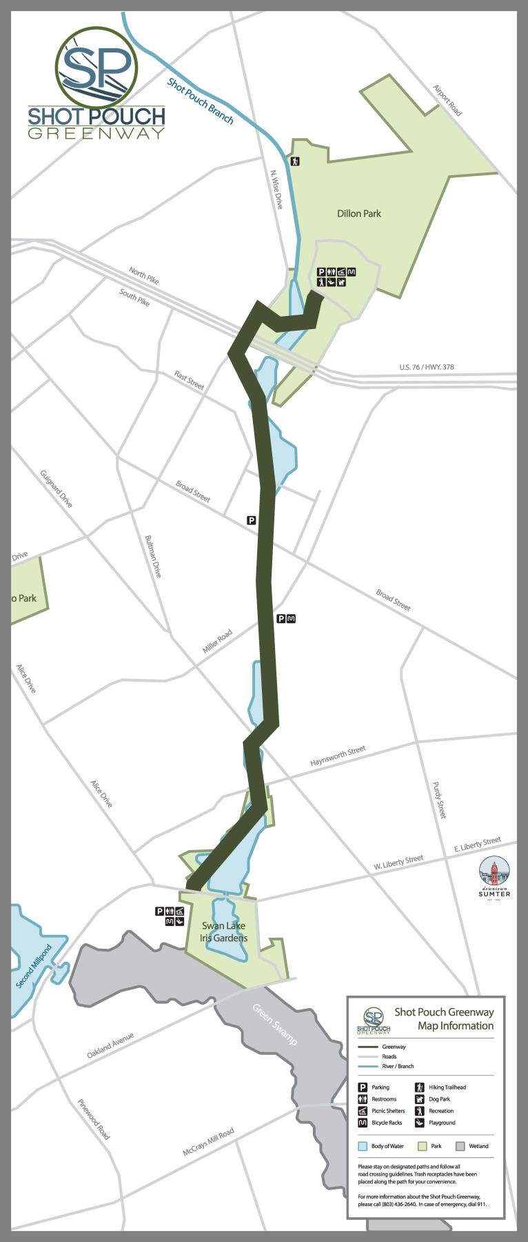 Shot Pouch Greenway Map