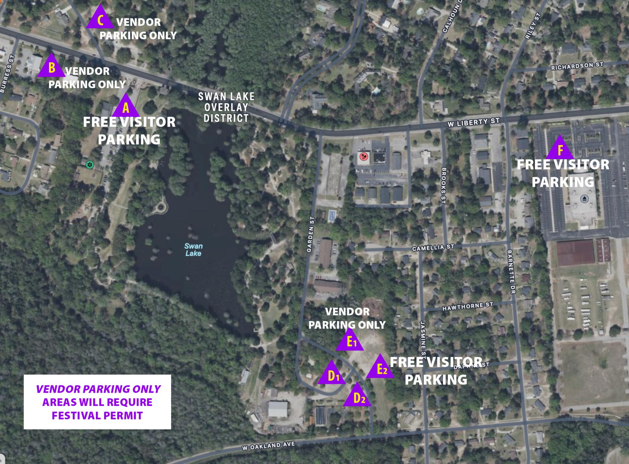 parking locations at the 2025 Iris Festival