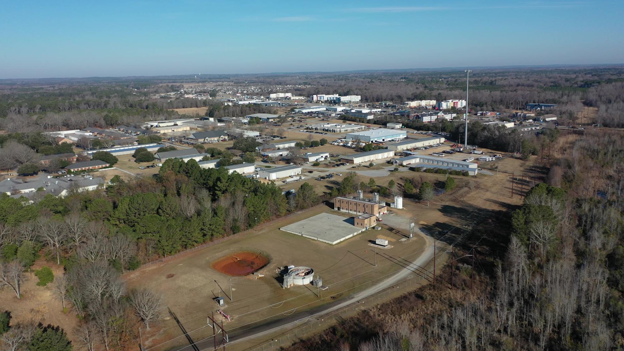 Overhead view of Water Plant 5 in 2025.