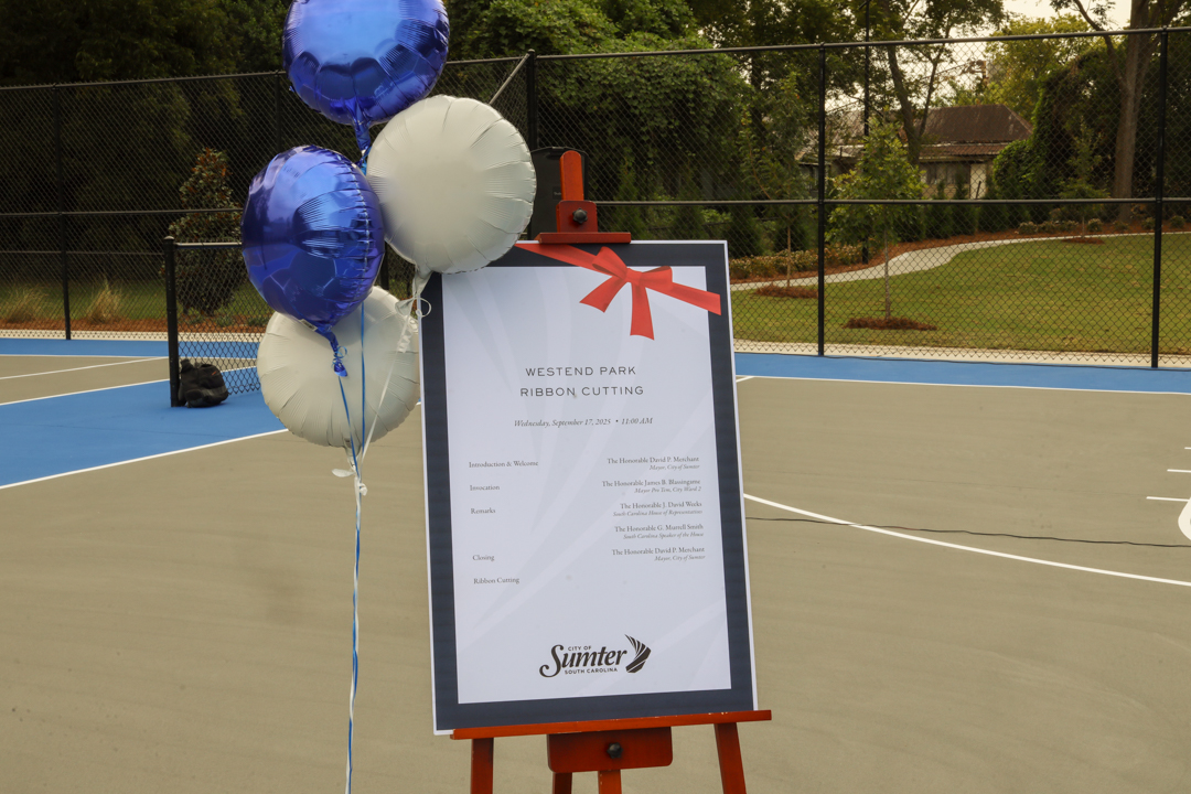 Program for Westend Park ribbon cutting.