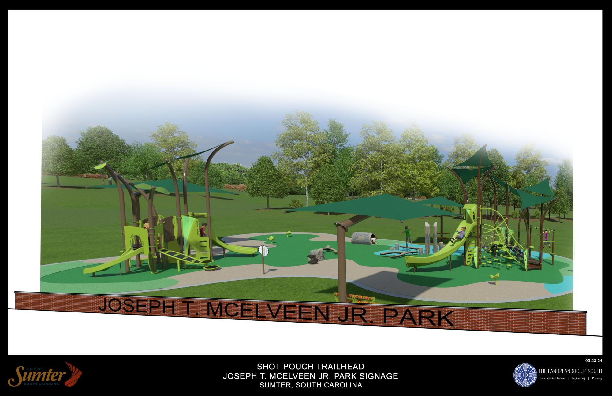 Rendered concept of Joseph T. McElveen Jr. Park.