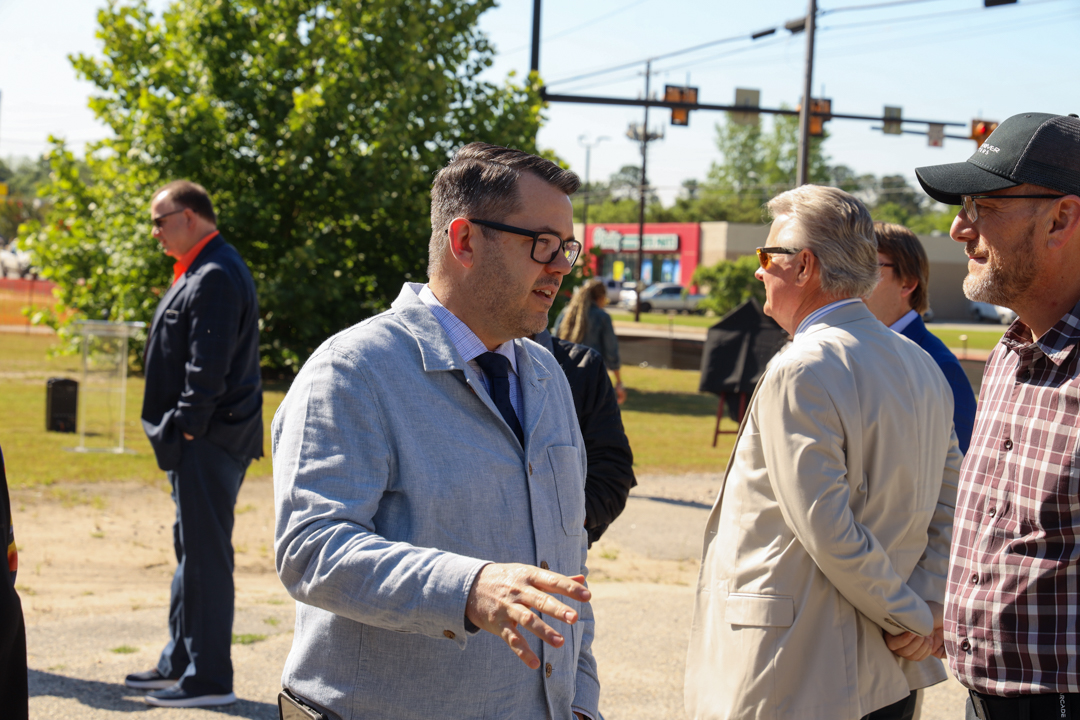 Senator Jeff Zell discusses the benefits of the Broad Street Midway Trailhead.